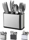 Kitchen Utensil Holder for Counter Organizer, Stainless Steel 4 Compartments Storage Caddy for Cooking