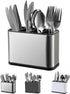 Kitchen Utensil Holder for Counter Organizer, Stainless Steel 4 Compartments Storage Caddy for Cooking