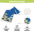 Summer 13x90 Inch Spring Daisy Floral Table Runner Bees Burlap Table Runners, Charming Blue Flowers Seasonal Coffee