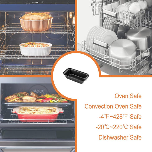 CHEFMADE Bread Loaf Pan, Nonstick Meatloaf Medium Pan, 4.5" x 8.5", Set of 2