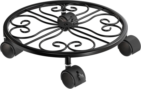 Chinpakden 10.24" Plant Stand with Wheels - 1 Pack Plant Caddy, 360 Rotatable
