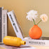 set 3 Cute Vase Matte Ceramic vases of Orange, Modern Boho Vases for Decor small vase,Centerpiece Table Decor japandi