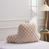 A Nice Night Faux Fur Reading Pillow,Checkered Fluffy Grid Plaid,Bed Wedge Pillow Large Adult Children Backrest