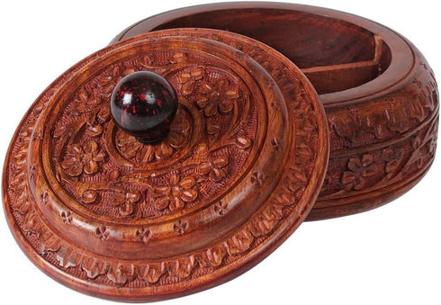 Wooden Large Spice Rack Organizer Box - Holder without Spices (Masala Dabba Spice Box)