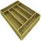 Mountain Woods Green 6 Compartment Natural Seagrass Silverware Food Serving Tray | Decorative Tray