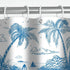 MEHOFOND Surf Shower Curtain, Retro Surfboard Tropical Theme Bathroom Decor Set with 12 Hooks, 72x72 Inches