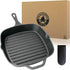 Backcountry Iron 10.5 Inch Square Grill Pan, Medium Pre-Seasoned Cast Iron
