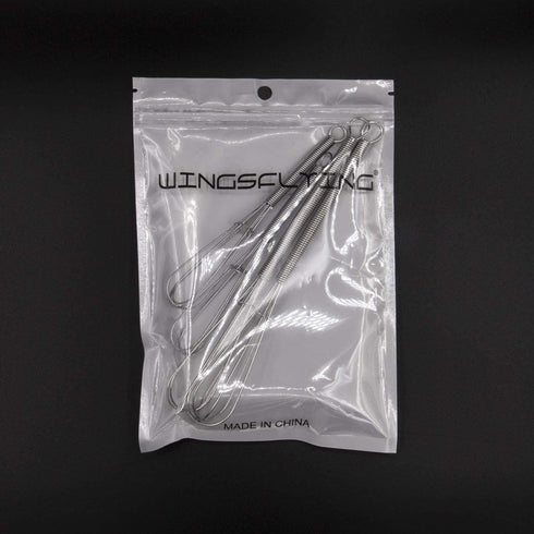4 Pack Mini Wire Kitchen Whisks, Small Egg Whisk, 5 Inches and 7 Inches, Silver