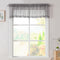 Grey Valances 14 Inches Long for Living Room, 2 Panel Light Filtering Sheer Toppers for Window