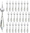 H&D HYALINE & DORA 25pcs 55mm Crystal Replacement Clear Chandelier Icicle Prisms