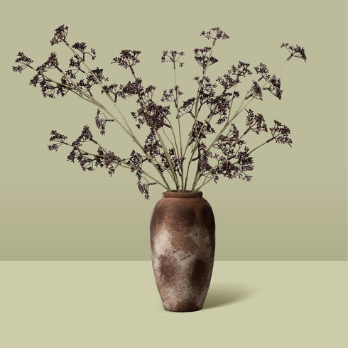 Suncalla 6 Pcs Dusty Plum Berry Stems Spring Faux Eucalyptus Seed Artificial Branches