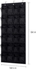 Over the Door Shoe Organizer - Mesh Door Shoe Organizer with 24 Pockets and Hooks for Space Saving, Shoe Organizer Door Hanger for Shoes, Hanging Shoe Organizer (Black) by Bofoho