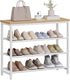 3 4-Tier Closet 9-12 WN94XJ01 HOOBRO Shoe Rack with PU Shelves, Shoe Storage Organizer for and Entryway, Holds Pairs