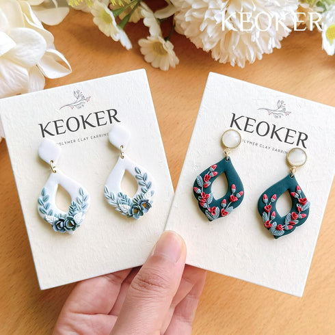 KEOKER Polymer Clay Cutters - Boho Basic Cutters for Polymer Clay Jewelry and Earrings
