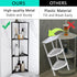 4 Standing Corner Shower Caddy, Tier Stainless Steel Organizer Stand, Rustproof Shelves for Inside Shower, Black