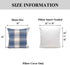 YOUR SMILE Set of 2 Blue/Stripe Cotton Linen Decorative Throw Pillow Cases, 18 x 18 Inch Buffalo Tartan Chequer Plaid