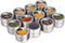 Beeyoka Magnetic Spice Jars,12 Pcs Stainless Steel Spice Tins with Lid and