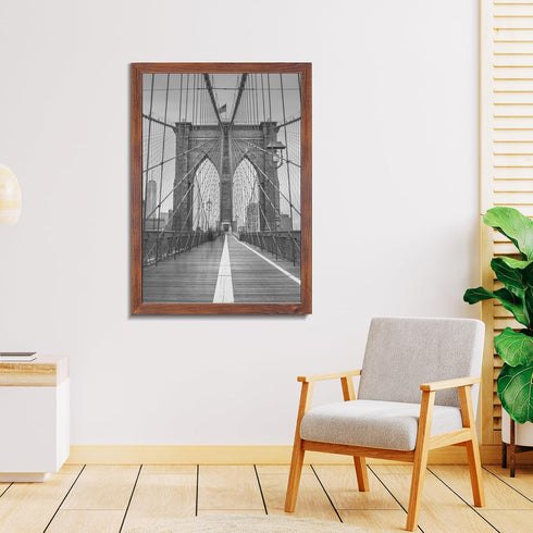 19.7x27.6 Artwork1 Pack LaVie Home Picture Frame Brown, Puzzles Frame for Wall Decoration, Classic Brown Minimalist