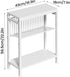3-Tier End Table for Small Space, Narrow Side Table with Magazine Holder,Small Nightstand, Skinny Snack Couch Table