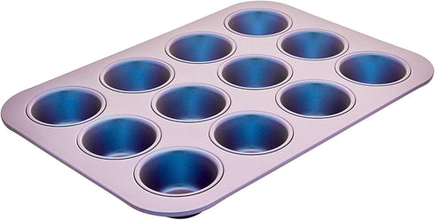 Chicago Metallic Aurora Nonstick Pan, 12 Cup Muffin, Iridescent
