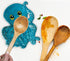Octopus Spoon Rest for Stove Top, Ceramic Kitchen Counter Spoon Holder, Cute Blue Utensil Rest