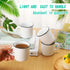 24 (5.07 oz) Uiifan Pcs Ceramic White Coffee Mugs Bulk Vintage Espresso Mug Mini Tea Cups for Home Travel with Handle