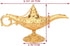 LAUYOO Classic Aladdin Magic Genie Lamp, Metal Carved Arabian Props for Home Tabletop Decoration, Gold