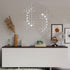 ZEXUIRU 2 Set Bling Metal Wall Art, Jeweled Crystal Hang Wall Decor, Rhinestone Diamond Iron Abstract Sculpture
