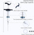 Meat Injector Syringe Turkey Marinade Injector Kit, 1.6-Oz Set with 3 Professional Needles, Silicone Brush, Cleaning
