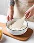 Cooking Spoon and Rice Scooper: Durable BPA-Free Matte Silicone, Wood Handle for Nonstick Cookware (Khaki)