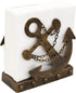 OwlGift Vintage Metal Nautical Anchor & Chain Napkin Holder, Freestanding Tabletop Napkin Storage, Navy Themed Paper