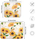 Qilmy Sunflowers Dish Drying Mat, Non-Slip Water Absorption Mat for Kitchen Countertop (16 x 18 Inch)