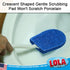 6 Pack, LOLA Bath & Toilet Bowl Scrubber Brush w/Comfort Handle, w/Hang Hole. Non-Scratch, Removes Rings w/Scrubbing