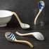 Ceramic Soup Spoons Set of 4, Long Handle Porcelain Japanese Soup Spoons for Pho Ramen Noodles