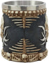Ebros Evil Grinning Tribal Skull Mug, Beer Stein Tankard with Skulls Handle, 11 Ounces