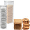 Home-X Set of 2 Saltine Cracker Sleeve Storage Container / Cookie Keeper, 1 Round and 1 Square