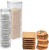 Home-X Set of 2 Saltine Cracker Sleeve Storage Container / Cookie Keeper, 1 Round and 1 Square