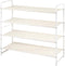 Simple Trending 4 Tier Stackable Shoe Rack, Expandable & Adjustable Fabric Shoe
