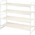 Simple Trending 4 Tier Stackable Shoe Rack, Expandable & Adjustable Fabric Shoe