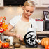 Halloween Paper Towel Holder, Black Witch Kitchen Decor Accessories for Home, Large Metal Stand for Countertop