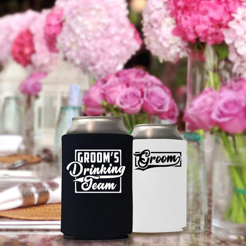 Veracco Groom's Drinking Team Can Coolie Holder, 12 Pack Bachelor Party Wedding Favors Gift for Groomsmen