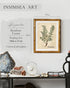11x14inch InSimSea Gold Bamboo Framed Canvas Wall Art, Retro Herbs Rosemary Botanical Paintings, Antique Vintage