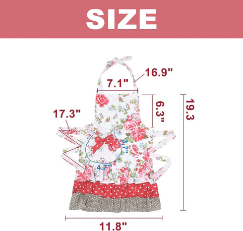 Surblue Heavy Duty Kitchen Aprons for Women - Ideal for Cooking & Gardening