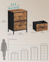 2 Closet, ULGS312B02S SONGMICS Dresser for Bedroom, Chest of Drawers, Nightstand, Steel, MDF, Non-Woven Fabric Drawers