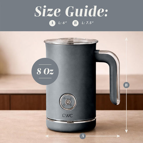 4-in-1 2-Minute COOK WITH COLOR Electric Milk Steamer and Frother - Heating and Frothing, Hot and Cold Foam Maker