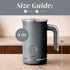 4-in-1 2-Minute COOK WITH COLOR Electric Milk Steamer and Frother - Heating and Frothing, Hot and Cold Foam Maker