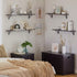 23.6 Inch Set 2, DINZI LVJ Long Wall Shelves, Wall Mounted Shelves of Easy-to-Install, Storage Ledges with Sturdy Metal