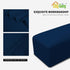 Easy-Going Stretch Ottoman Cover - Soft Rectangle Slipcover with Elastic Bottom, Navy