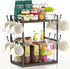 EsLuker.ly Coffee Station Bar Organizer Mug Holder Stand Countertop, 2 Tier Mug