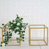 2 Pack 12" Efavormart Square Gold Wedding Flower Stand Metal Column Stand Geometric Cube Vase